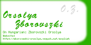 orsolya zborovszki business card